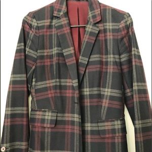 Checkered maroon jacket